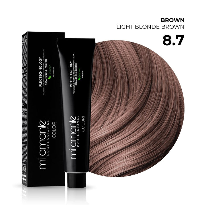 8.7 Hellblond Braun